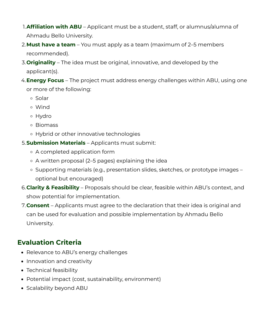 eligibility requirement